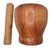 wooden pestle and mortar