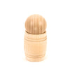 wooden ball on top of barrel
