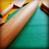 Rolling pin shown on playdough