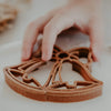 child using bell cutter