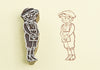 Boy design on a Rosewood stamp