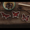 butterfly cutters with dough and gems