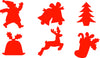 6 Christmas shapes to stamp