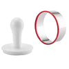 white handle and metal cookie cutter