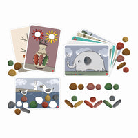 pebbles and cards