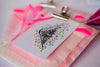 fairy bread stamp on paper coloured in