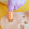 3 year-old's finger shown using finger painter