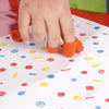 fingers stamping with finger tip printers. Spot and star patterns