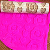 playdough with rolling pin - flower pattern