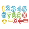cookie cutters with numbers and maths signs