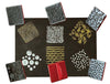 Paint stampers shown with metallic paint