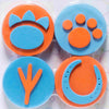 Set of 4 printers with animal paw prints