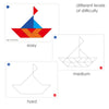 cards with different difficulty levels