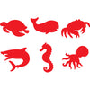 stamper shapes showing turtle, whale, crab, shark, seahorse, octopus