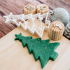 Tree shown with dough and stamps