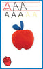 "A" playdough mat with apple shape