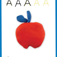 "A" playdough mat with apple shape