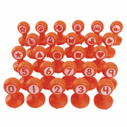 set of orange stampers