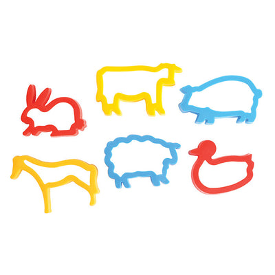6 farm animal shaped cutters