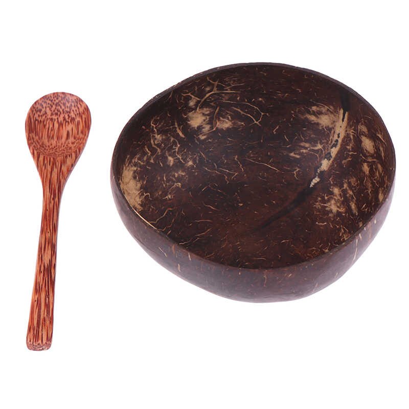 coconut shell bowl and spoon