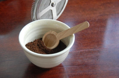 scoop with coffee