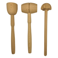 3 wooden tools