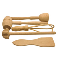 5 wooden tools