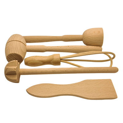 5 wooden tools