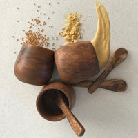 cups shown with spices.