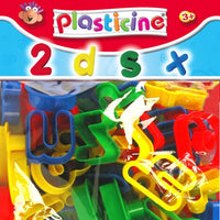 Plasticine branded number and letter playdough cutters