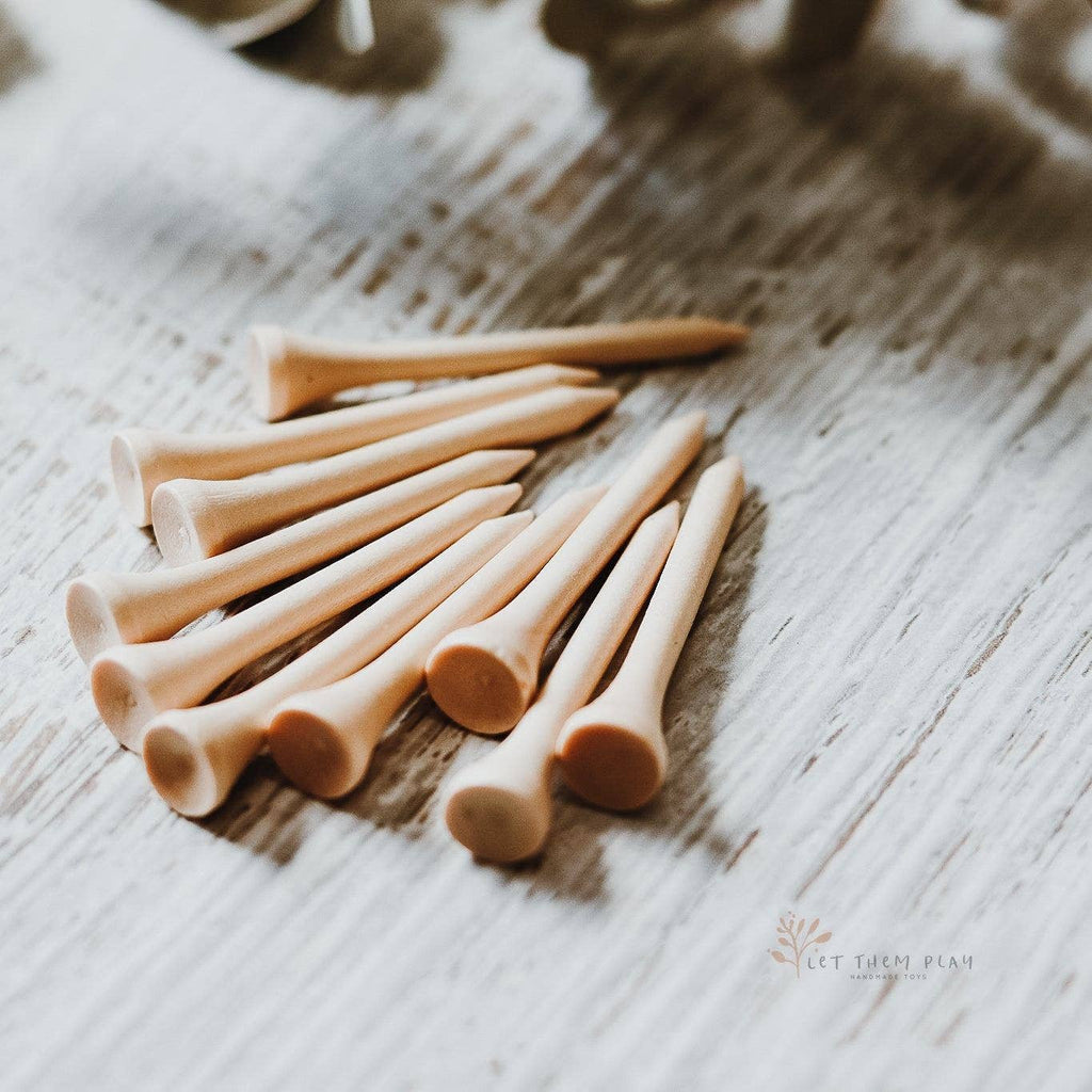 Wooden Nails, Set of 10