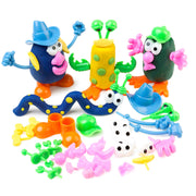 dough character pieces shown in use on playdough