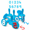 pale blue stampers with number designs