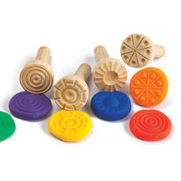 Wooden Dough Stampers, Set of 4