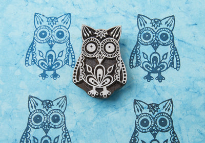 Owl design on a Rosewood stamp