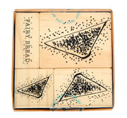 4 wooden fairy bread stampers