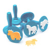 light blue coloured farm animal stampers