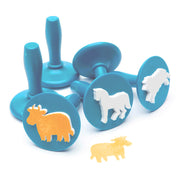 light blue coloured farm animal stampers