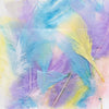 pastel-coloured craft feathers