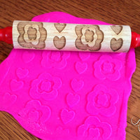 playdough with rolling pin