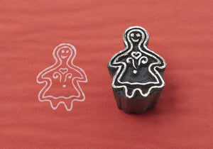 Gingerbread Girl design on a Rosewood stamp
