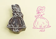 Coy Girl design on a Rosewood stamp