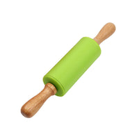 green silicone rolling pin
