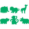 stamper shapes showing elephant, lion, giraffe, hippo, monkey and rhino