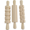 3 children's rolling pins made of wood