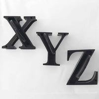 Uppercase letters X, Y and Z stampers