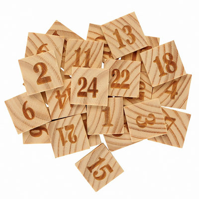 wooden tiles with numbers