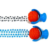 set of 2 palm rollers shown with ink patterns
