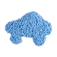 Blue PlayFoam moulded into a car shape