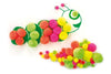 Caterpillar picture decorated with neon pom poms